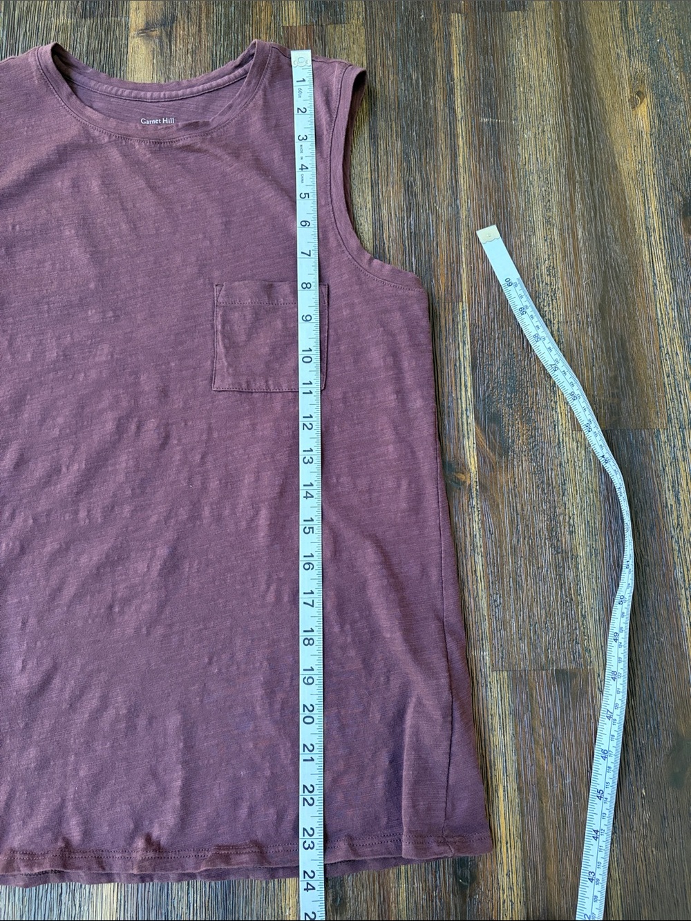 Garnet Hill Women’s Weekender Crewneck Pocket Tank Top EUC SZ S - Picture 5 of 6